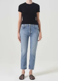 AGOLDE Riley High Rise Straight Crop In Quiver Best