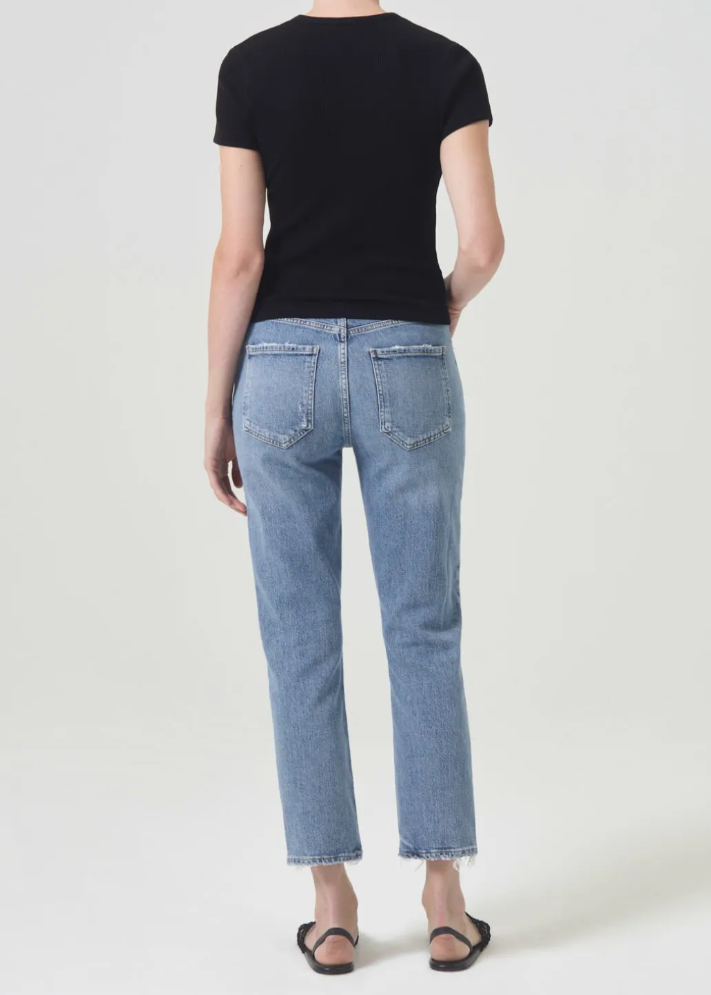 AGOLDE Riley High Rise Straight Crop In Quiver Best
