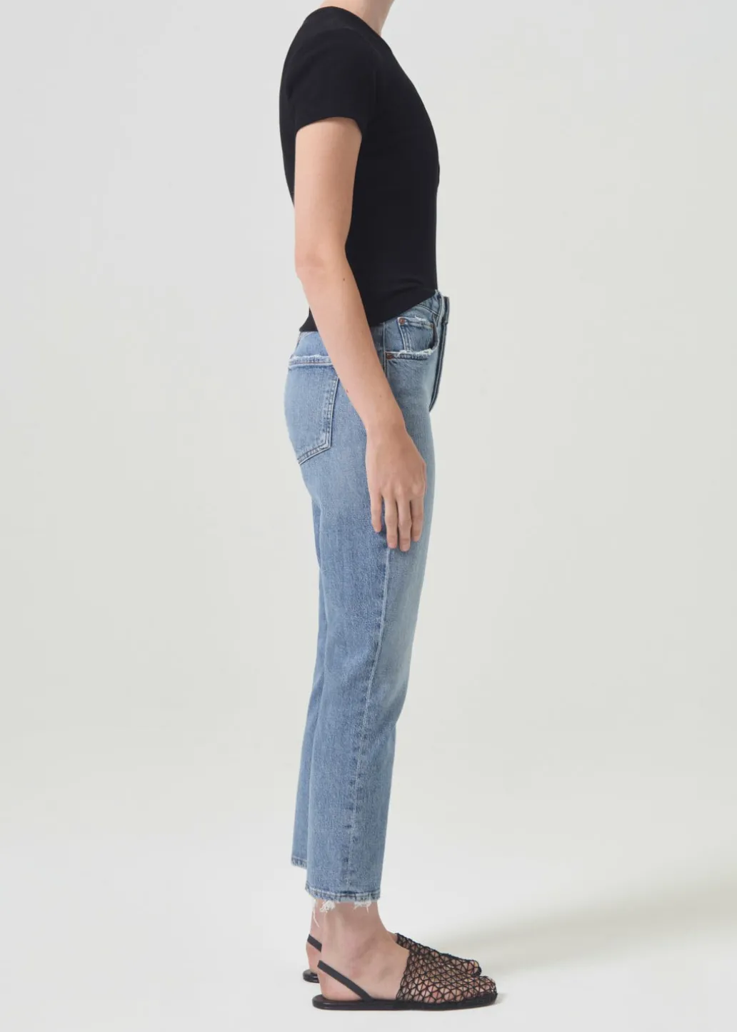 AGOLDE Riley High Rise Straight Crop In Quiver Best