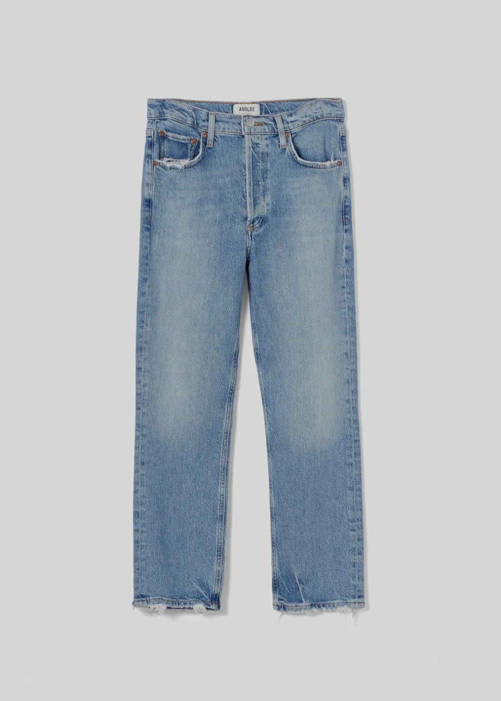 AGOLDE Riley High Rise Straight Crop In Quiver Best