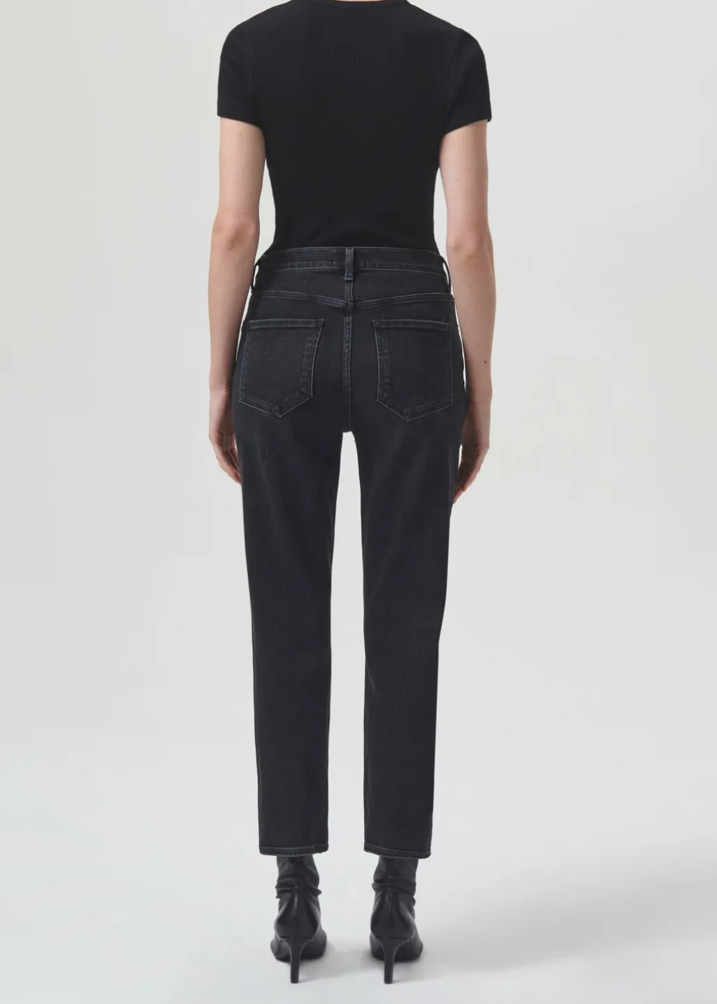 AGOLDE Riley High Rise Straight Crop (Stretch) In Panoramic New