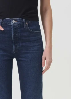 AGOLDE Riley High Rise Straight Crop (Stretch) In Divided Store