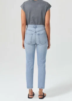 AGOLDE Riley High Rise Straight Crop (Stretch) In Dynamic New
