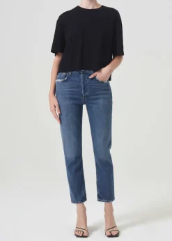 AGOLDE Riley High Rise Straight Crop (Stretch) In Pose Cheap