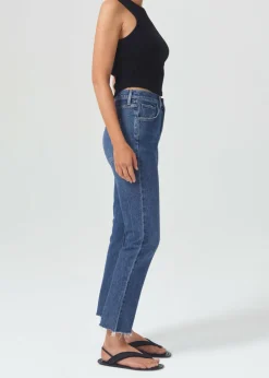 AGOLDE Riley High Rise Straight Crop (Stretch) In Escape Shop