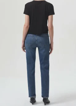 AGOLDE Riley Long High Rise Straight (Stretch) In Pose Discount