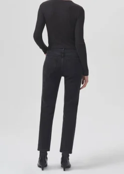 AGOLDE Riley Long High Rise Straight (Stretch) In Panoramic Best Sale