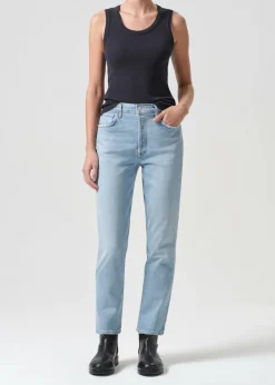 AGOLDE Riley Long High Rise Straight (Stretch) In Issue Store