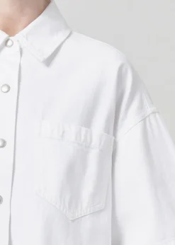 AGOLDE Rona Box Shirt In Milkshake Shop