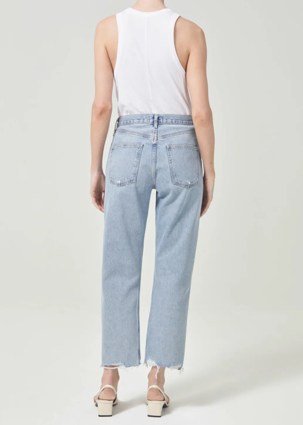 AGOLDE 90'S Crop Mid Rise Straight In Nerve Best