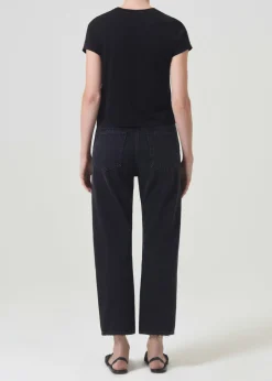 AGOLDE 90'S Crop Mid Rise Straight In Tar Cheap