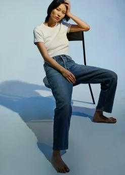AGOLDE 90'S Crop Mid Rise Straight In Hooked Discount