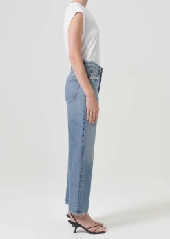 AGOLDE 90'S Crop Mid Rise Straight In Hooked Discount
