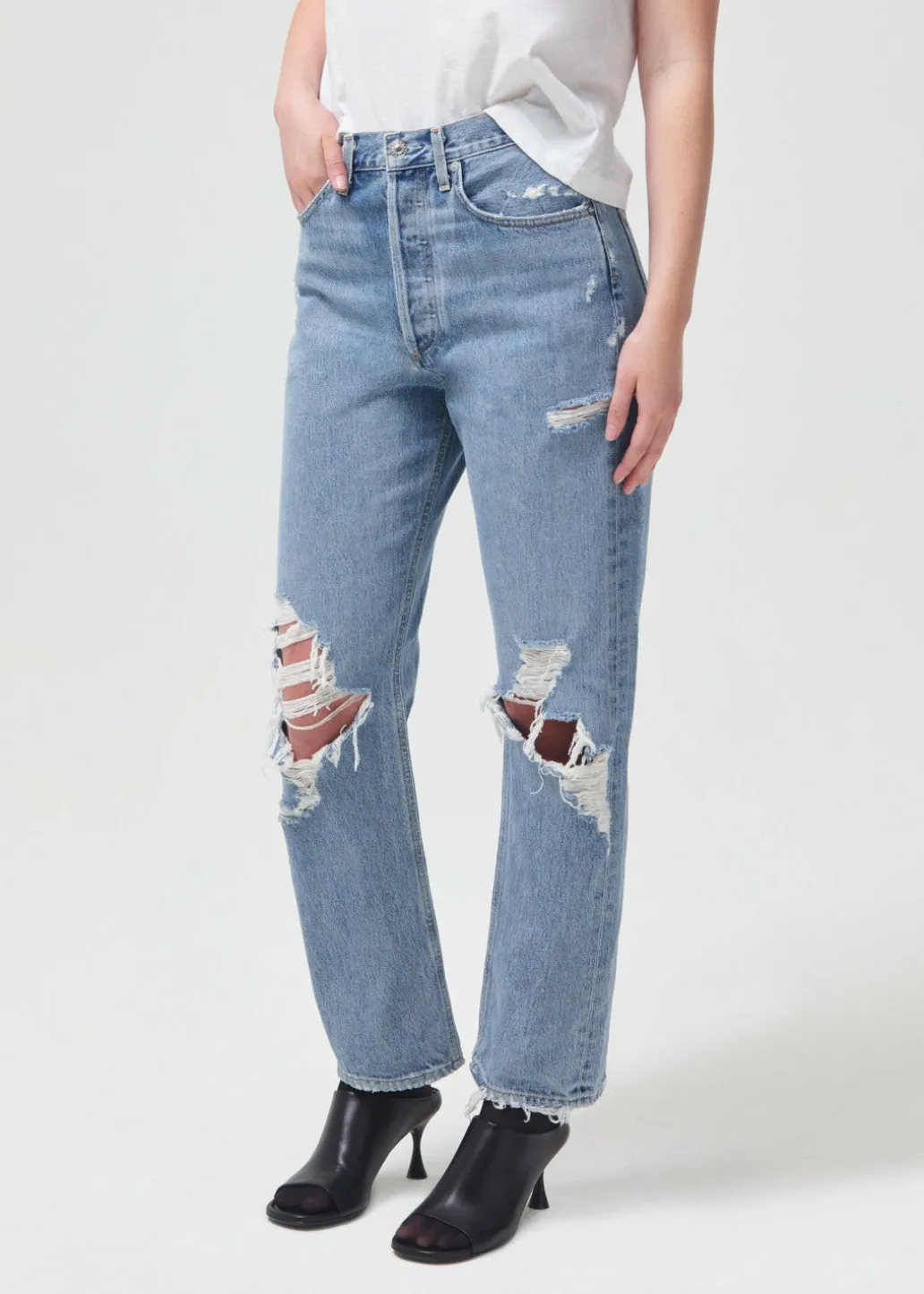 AGOLDE 90'S Mid Rise Straight In Fall Out Online