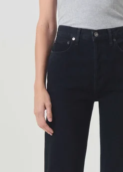 AGOLDE 90'S Pinch Waist High Rise Straight Long In Crushed Sale