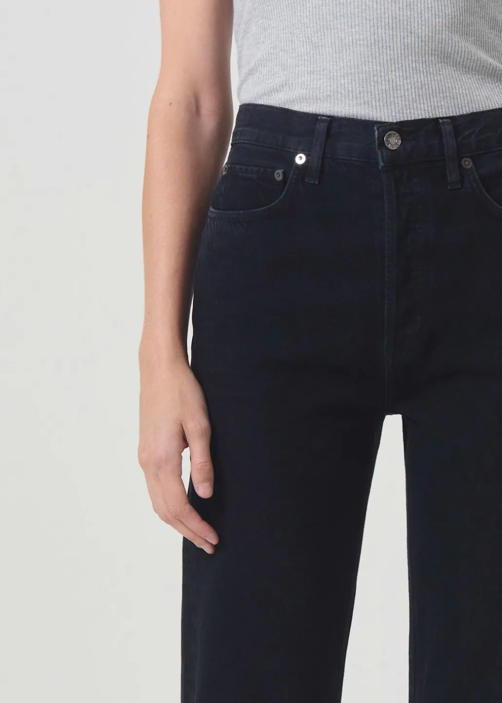 AGOLDE 90'S Pinch Waist High Rise Straight Long In Crushed Sale
