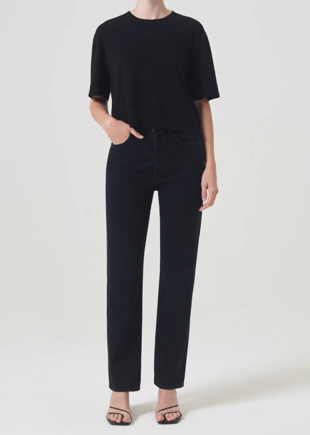 AGOLDE 90'S Pinch Waist High Rise Straight In Crushed Best