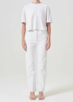 AGOLDE 90'S Pinch Waist High Rise Straight In Marshmellow Shop