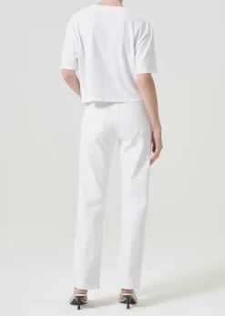AGOLDE 90'S Pinch Waist High Rise Straight In Marshmellow Shop
