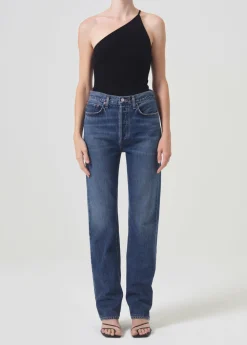 AGOLDE 90'S Pinch Waist High Rise Straight Long In Control Sale