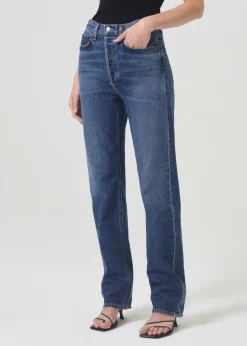 AGOLDE 90'S Pinch Waist High Rise Straight Long In Control Sale