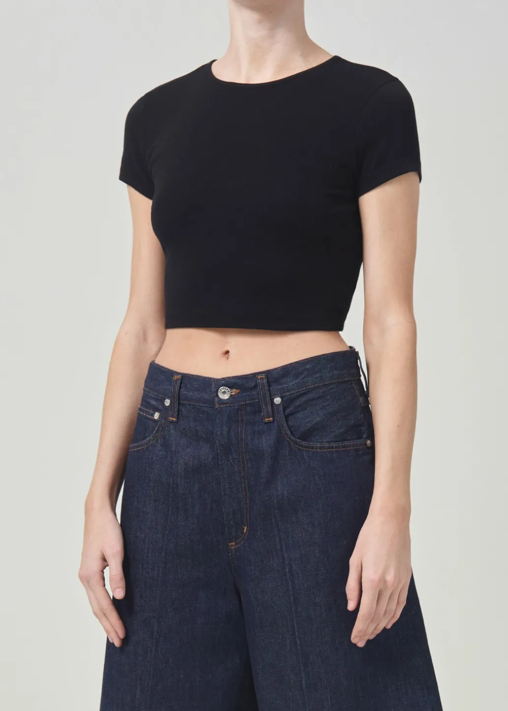 AGOLDE Savannah Tee In Black Flash Sale