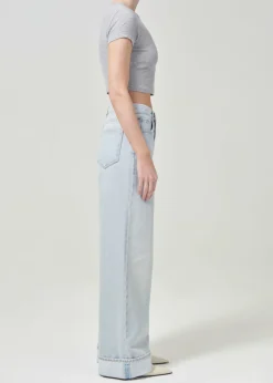 AGOLDE Savannah Tee In Grey Heather Outlet