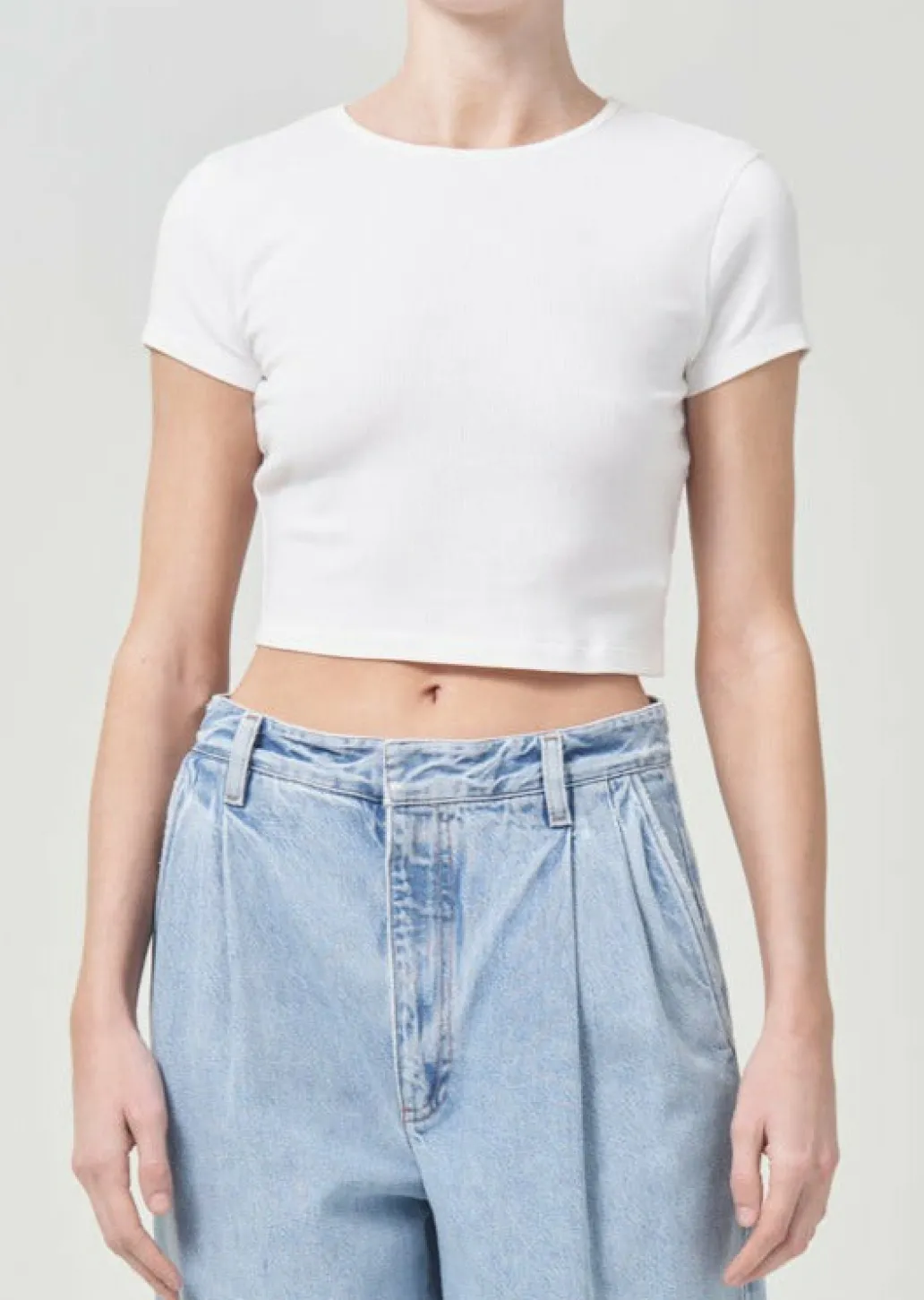 AGOLDE Savannah Tee In White New