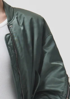 AGOLDE Shoreditch Ski Club X Nisa Bomber Jacket In Steel Green Cheap