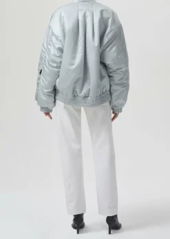AGOLDE Shoreditch Ski Club X Nisa Bomber Jacket In Oyster Discount