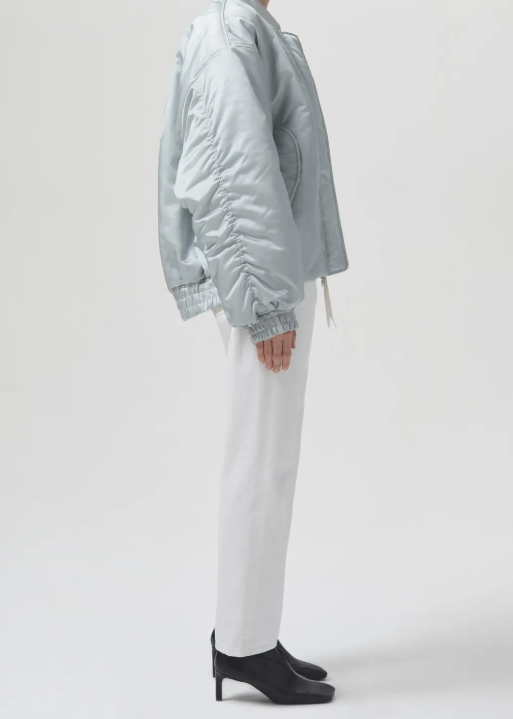 AGOLDE Shoreditch Ski Club X Nisa Bomber Jacket In Oyster Discount