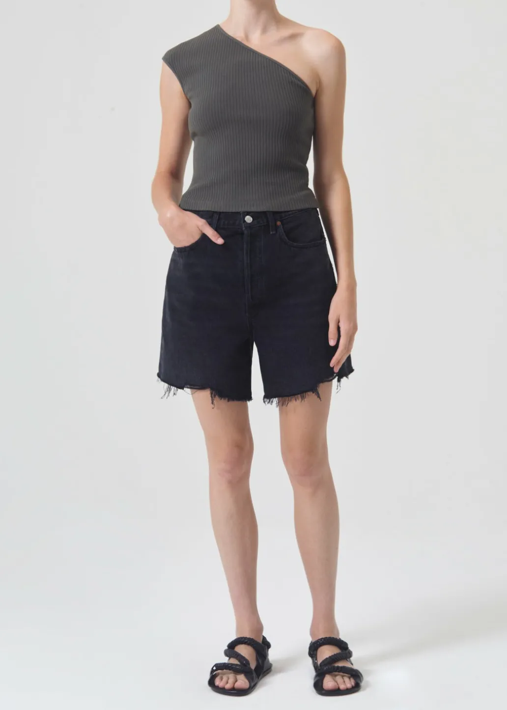 AGOLDE Stella High Rise Short In Gone Cheap