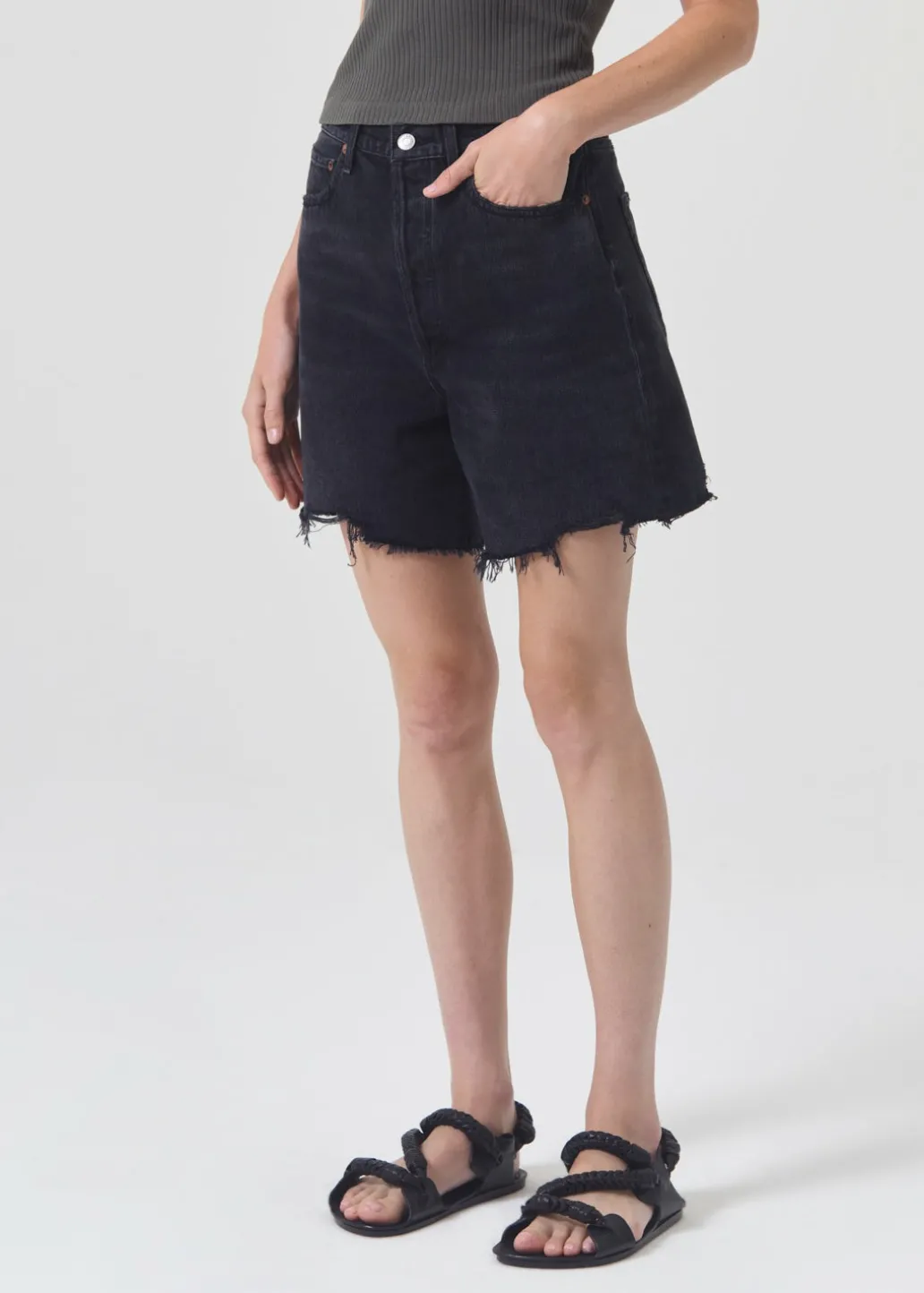 AGOLDE Stella High Rise Short In Gone Cheap