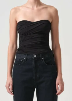 AGOLDE Tonia Twist Tube In Black Fashion