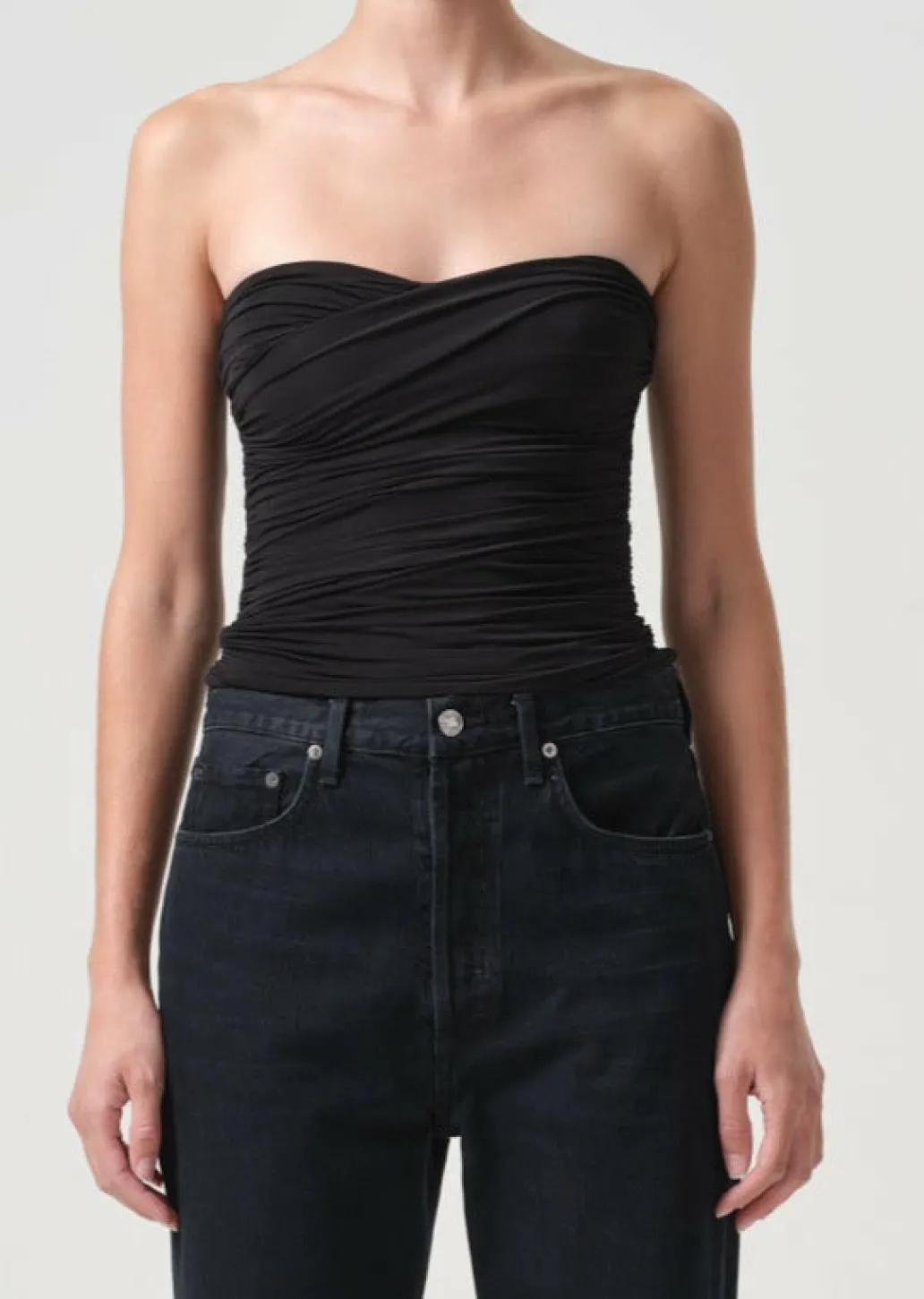 AGOLDE Tonia Twist Tube In Black Fashion