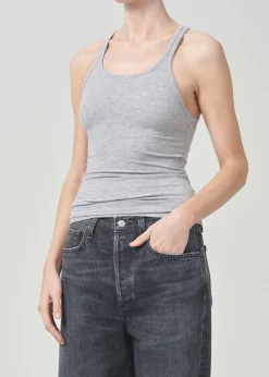 AGOLDE Zane Tank In Grey Heather Online