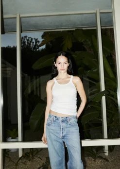 AGOLDE Zane Tank In White Best Sale