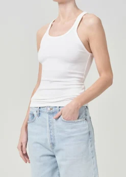 AGOLDE Zane Tank In White Best Sale